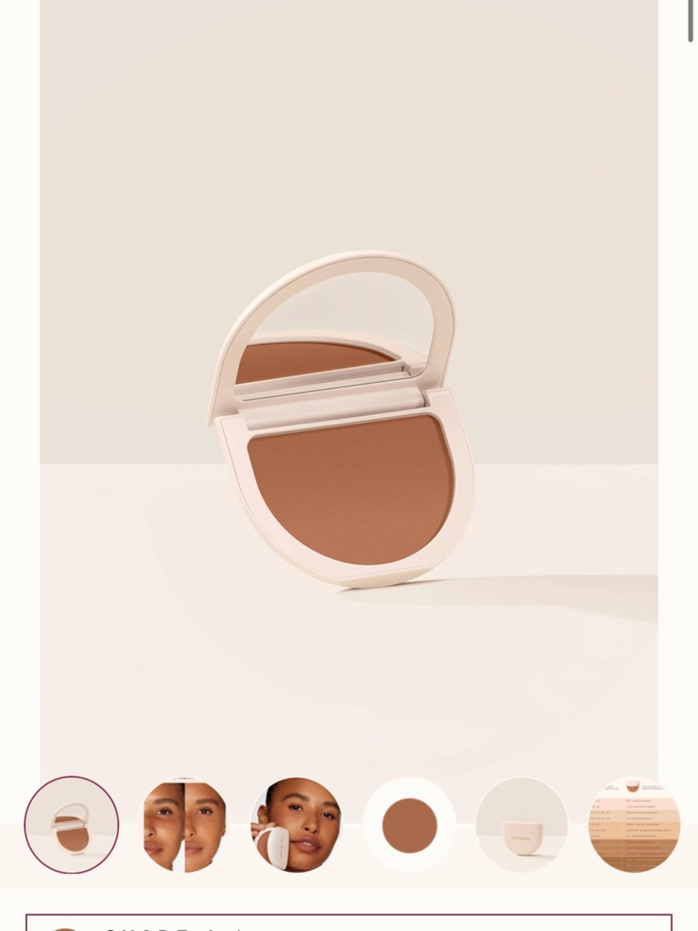 Rare Beauty True to Myself Tinted Pressed Finishing Powder-Amber